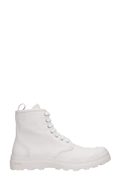 Shop Officine Creative Pallet 001 Combat Boots In White Leather