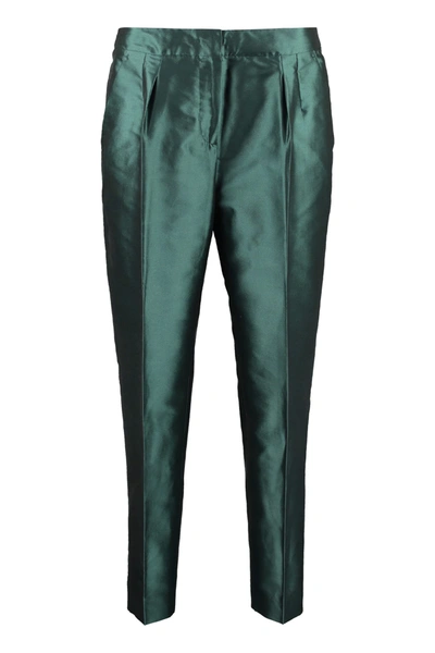 Shop Max Mara Monile Straight-leg Trousers In Green