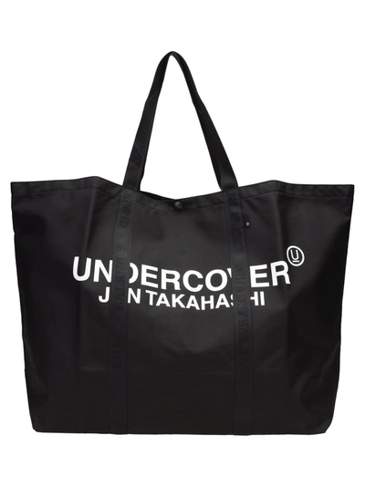 Shop Undercover Logo Print Large Shopping Bag In Black