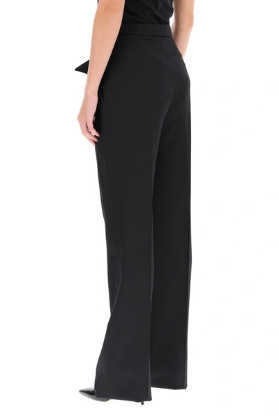 Shop Attico Palazzo Trousers With Belt In Black
