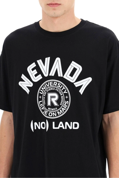 Shop Raf Simons Nevada Print T-shirt In Black,white