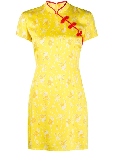 Shop De La Vali Suki Mini Dress In Yellow