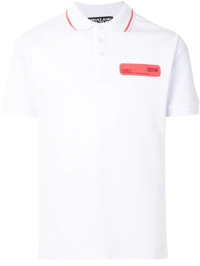 Shop Versace Jeans Couture Logo-patch Polo Shirt In White