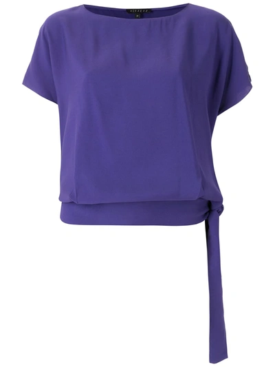 Shop Alcaçuz Alissa Side-tie Blouse In Purple