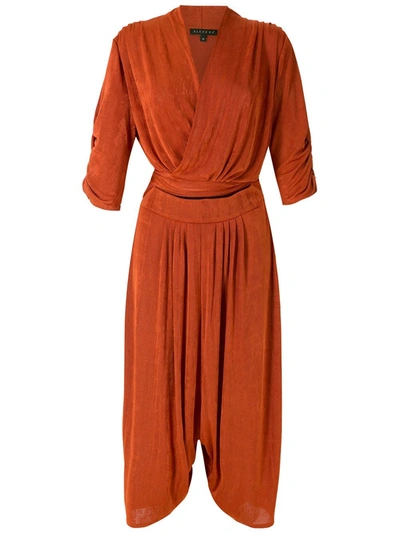 Shop Alcaçuz Debora Cropped Jumpsuit In Orange