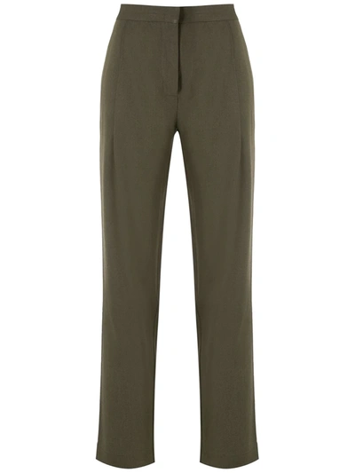 Shop Alcaçuz Straight-leg Trousers In Green