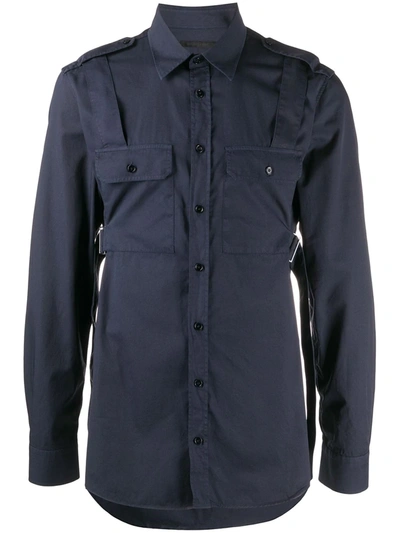 Shop Helmut Lang Parachute Button-down Shirt In Blue