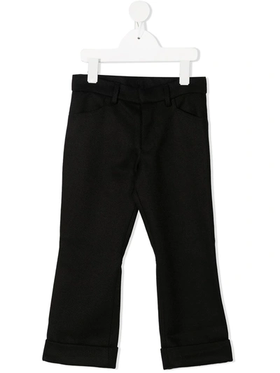 Shop N°21 Logo-patch Trousers In Black