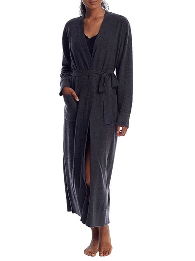 Shop Barefoot Dreams Cozychic Lite Long Robe In Carbon