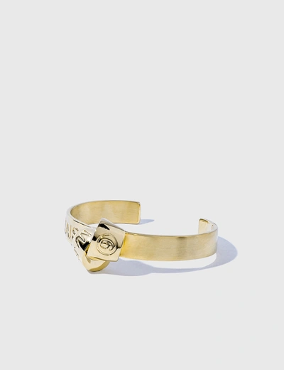 Shop Mm6 Maison Margiela Knot Cuff Bracelet In Gold