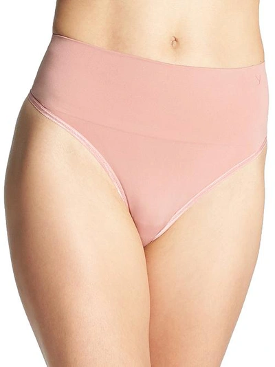 Shop Yummie Seamlessly Shaped Thong In Ash Rose