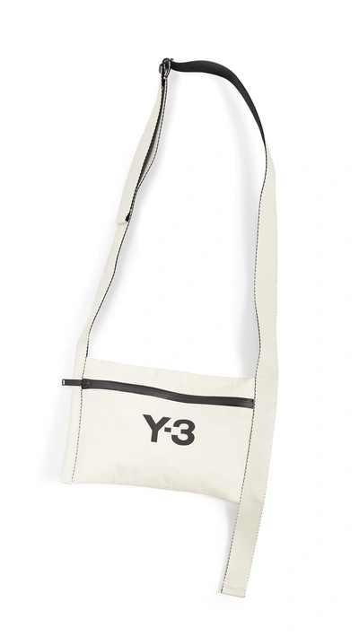 Shop Y-3 Ch3 Sacoche Shoulder Bag In Cream White/black