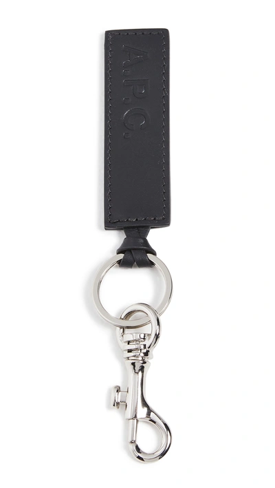 Shop Apc Port Cles  Keychain In Noir