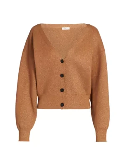 Shop A.l.c Peters Cardigan In Toffee Rose Gold