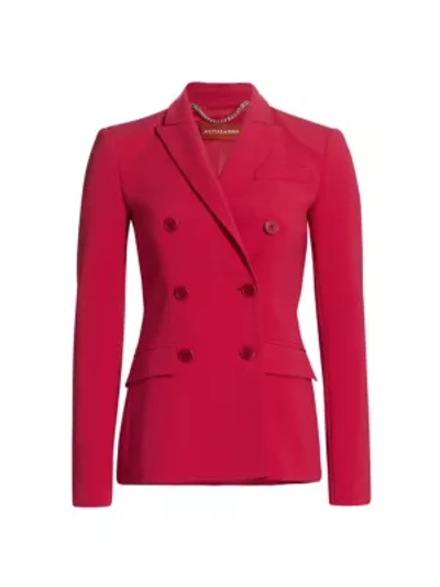 Shop Altuzarra Indiana Double Breasted Crepe Jacket In Bayberry
