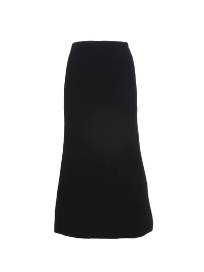 Shop Balenciaga Technical Wool A-line Skirt In Black