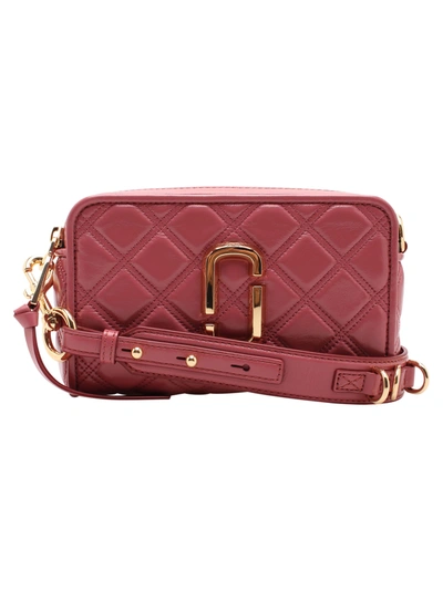 MARC JACOBS Calfskin Quilted The Softshot 21 Bag Santa Fe Red 791893