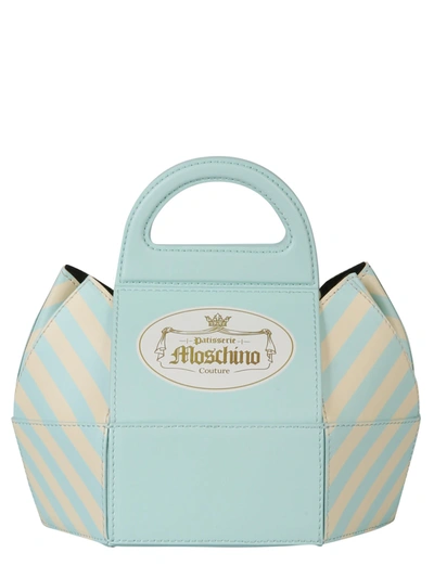 Shop Moschino Little Cake Box Bag In Azzurro