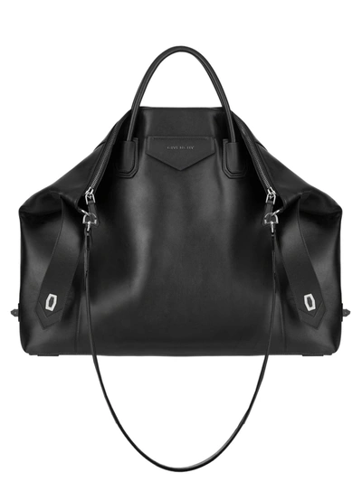 Shop Givenchy Soft Antigona Bag In Nero