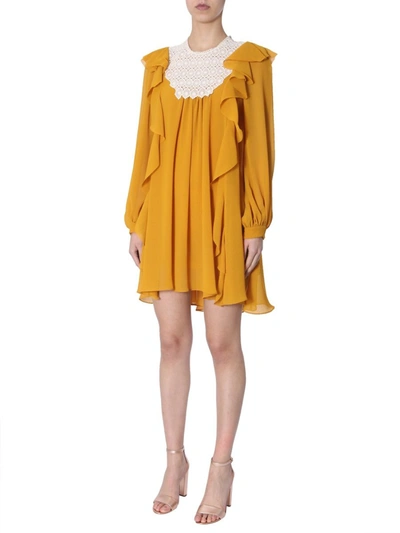 Shop Philosophy Women's Yellow Polyester Dress