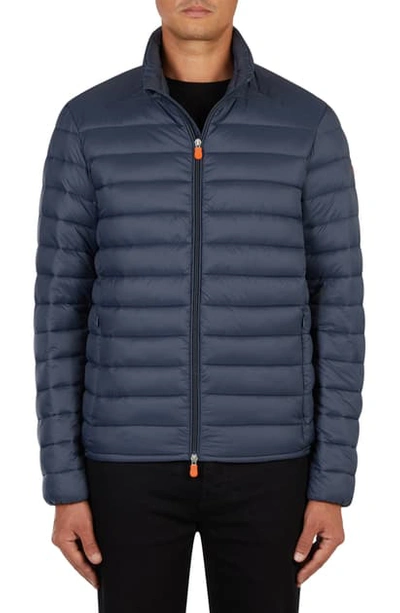 Shop Save The Duck Giga Water Resistant Puffer Coat In Navy Blue