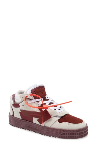 Shop Off-white 3.0 Low Top Sneaker In White/ Burgundy