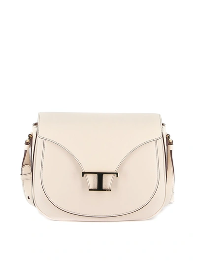 Shop Tod's White Leather Shoulder Bag