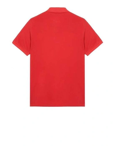 Stone Island 22s67 Pigment Dyed Polo Coral In Red | ModeSens