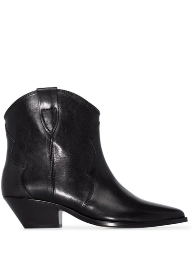 Shop Isabel Marant Étoile Dewina Western Boots In Black