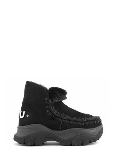 Shop Mou Ankle Boot Sneaker 'chunky Eskimo' Black