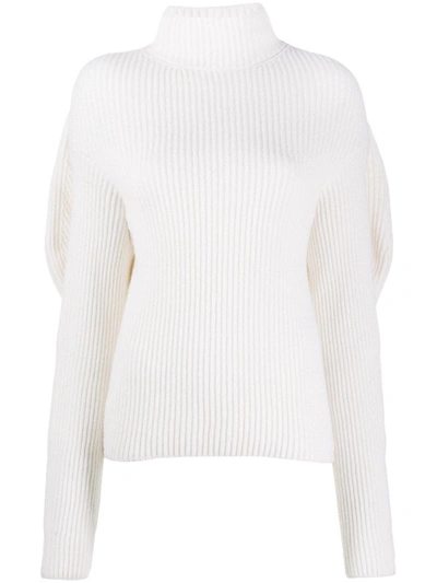 Shop Nina Ricci Ribbed Knit Jumper In White