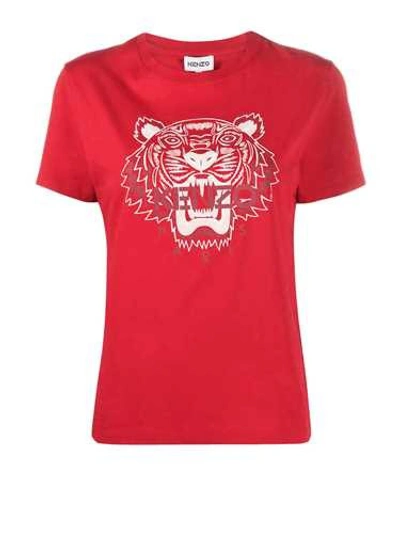 Shop Kenzo Red 'tiger' T-shirt