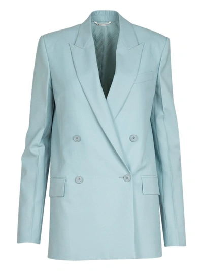 Shop Givenchy Double-breasted Blazer Jacket In Blue