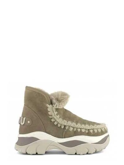 Shop Mou Ankle Boot Sneaker 'chunky Eskimo' Gray In Grey