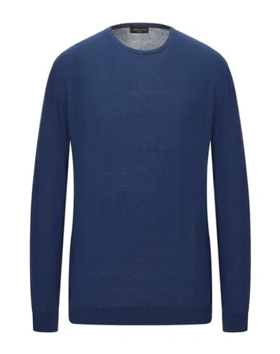 Shop Roberto Collina Sweaters In Slate Blue