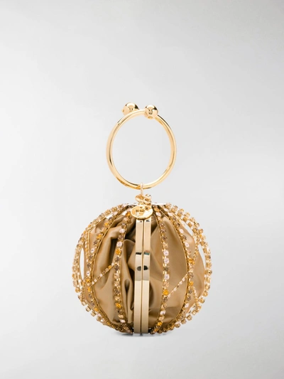 Shop Rosantica Mini Alice Cage Shoulder Bag In Gold