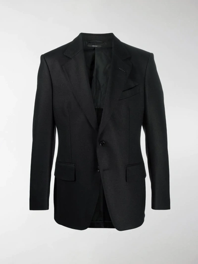 Shop Tom Ford Single-breasted Wool Blazer In Black