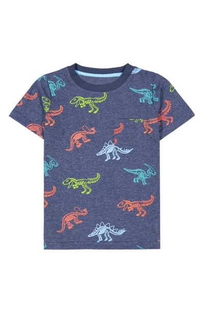 Shop Andy & Evan Kids' Dino Print Pocket T-shirt In Multi