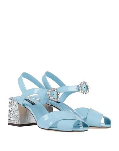 Shop Dolce & Gabbana Sandals In Sky Blue