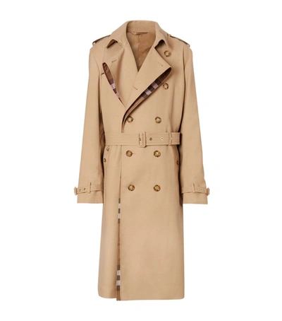 Shop Burberry House Check Loop-back Trench Coat