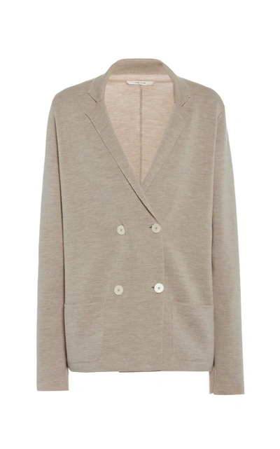 The Row Chopok Double breasted Wool silk Jacket In Neutral ModeSens