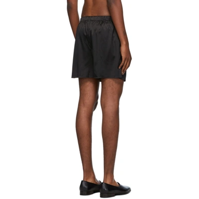 Shop Ludovic De Saint Sernin Black Silk Boxer Shorts