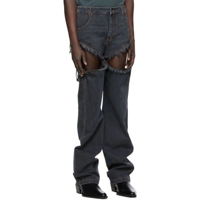 Telfar Thigh-hole Jeans In Black | ModeSens