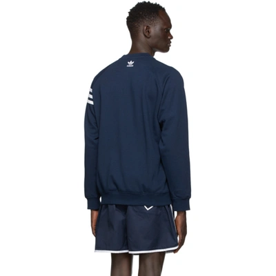 Shop Adidas X Human Made Navy Human Made Edition Sweatshirt In Collegiate