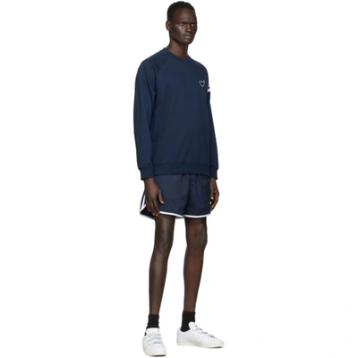 Shop Adidas X Human Made Navy Human Made Edition Sweatshirt In Collegiate