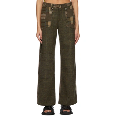 Shop Rave Review Green Maeve Trousers In Dk Green
