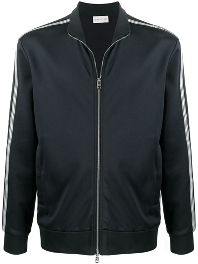 Shop Moncler Side-stripe Tracksuit Jacket In Black