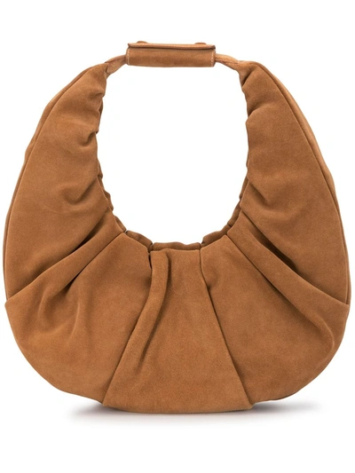 Shop Staud Large Soft Moon Bag In Brown