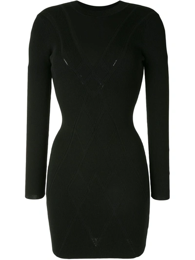Shop Alexis Perforated Details Dress In Black