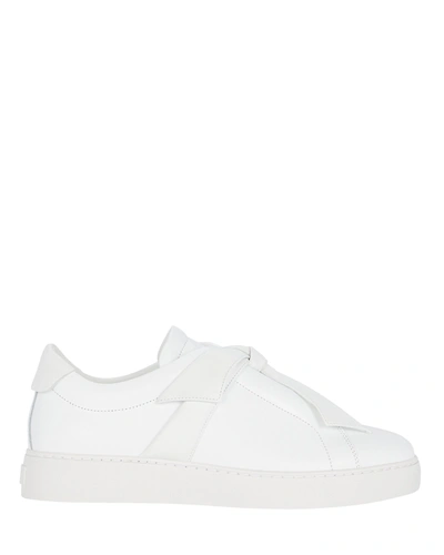 Shop Alexandre Birman Clarita Low-top Bow Sneakers In White